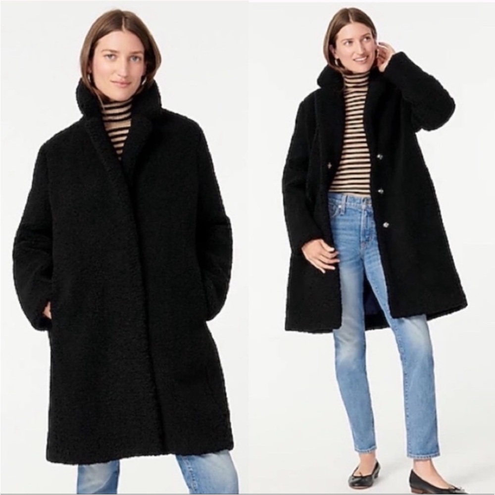 J.Crew boucle teddy coat XXS